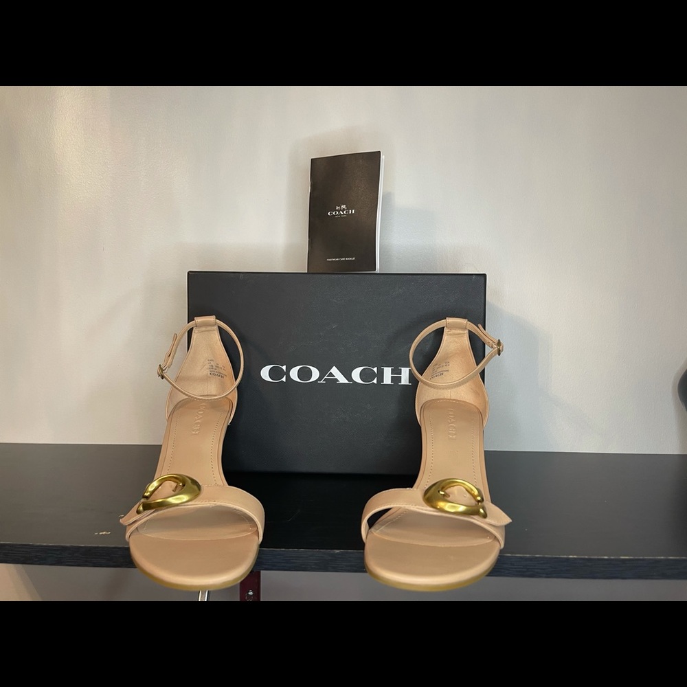 Coach Odetta wedge ankle strap sandal